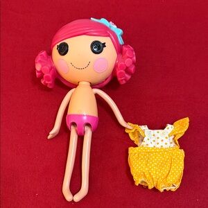 Lalaloopsy 2009 Coral Sea Shells Mermaid Doll 12-inch Pink Hair Black Eyes EUC